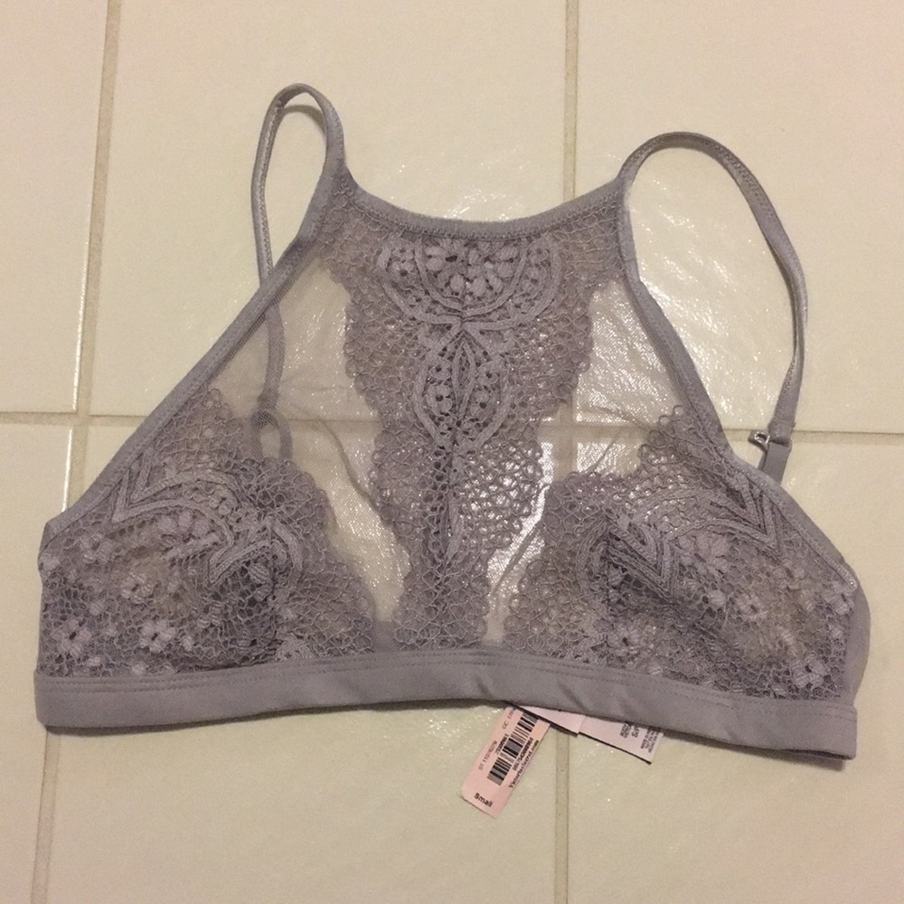 Victoria secret high neck lace bralette